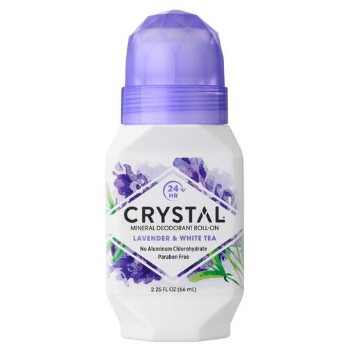 Натуральный роликовый дезодорант Crystal Essence с ароматом лаванды/белого чая