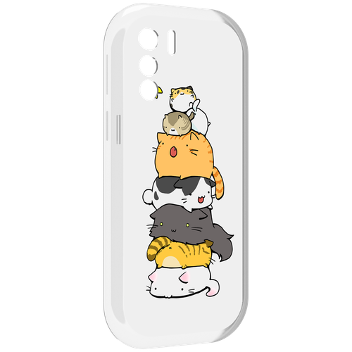 Чехол MyPads много-маленьких-котиков для UleFone Note 13P задняя-панель-накладка-бампер