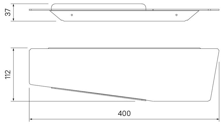 Полка IDDIS Slide SLISC00i44 нержавеющая сталь глянцевый хром — фото 1