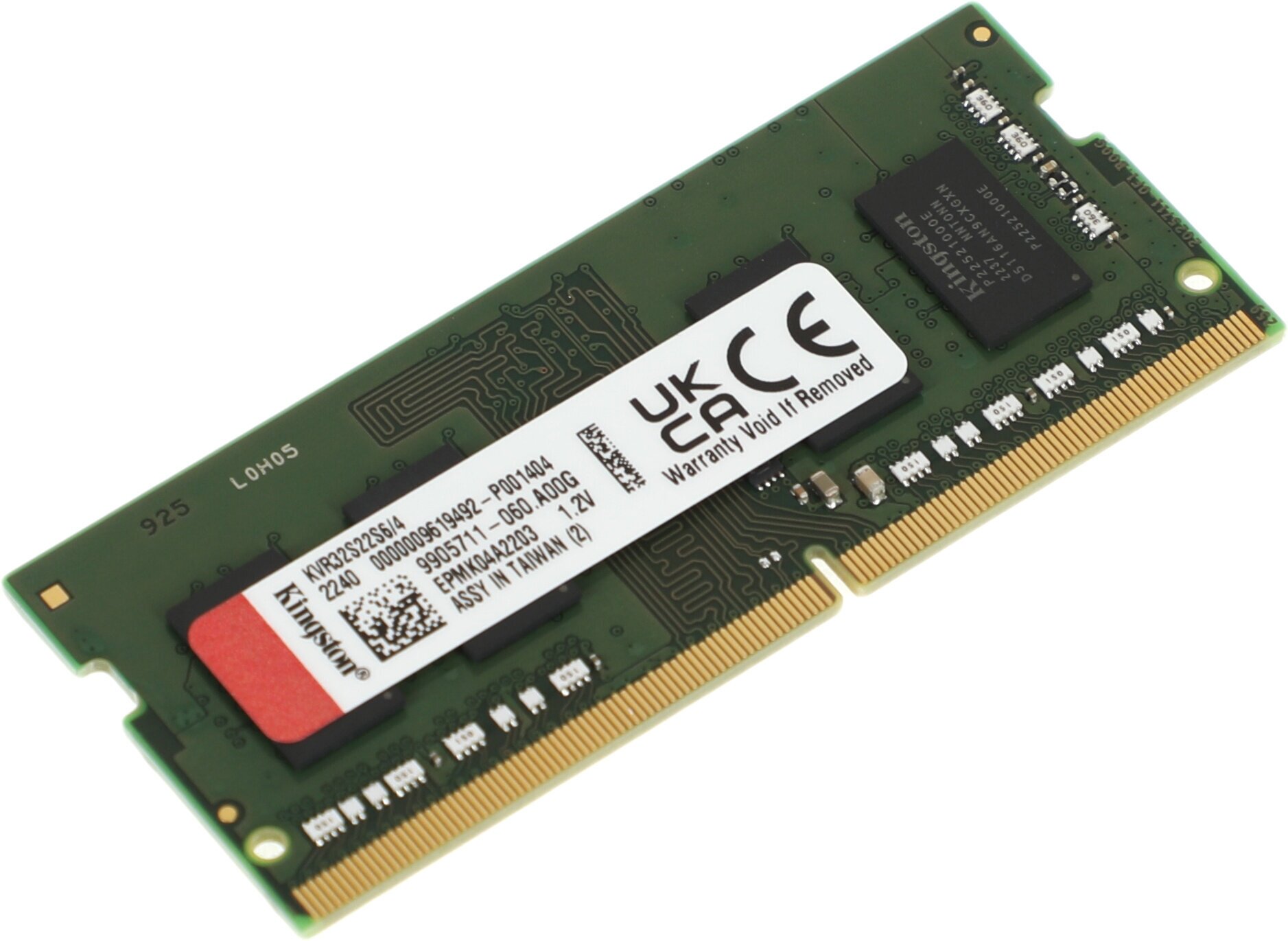 Kingston SODIMM 4GB 3200MHz DDR4 Non-ECC CL22 SR x16 - фото №2