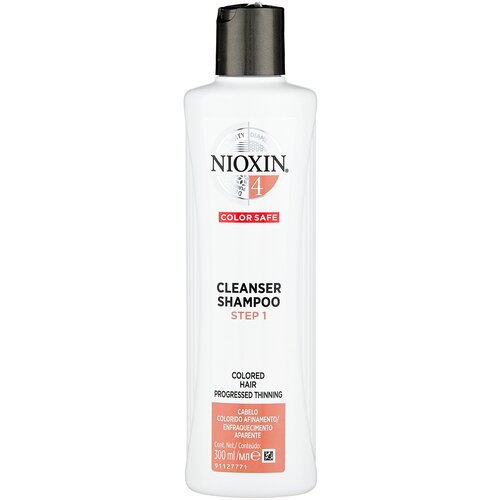 набор система 4 nioxin 4 system для окрашенных истонченных волос 150 150 40 мл Nioxin шампунь System 4 Cleanser Step 1, 300 мл