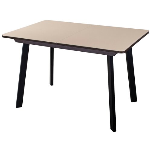 фото Стол кухонный домотека танго пр-1 93, раскладной, дхш: 120 х 80 см, длина в разложенном виде: 157 см, черный/кремовый