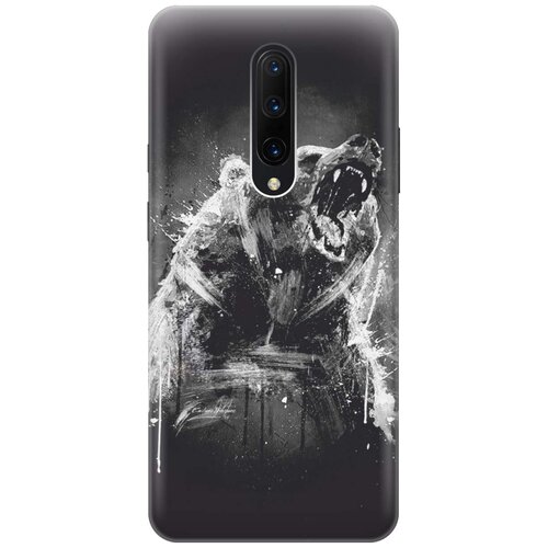 фото Gosso ультратонкий силиконовый чехол-накладка для oneplus 7 pro с принтом "разъяренный медведь"