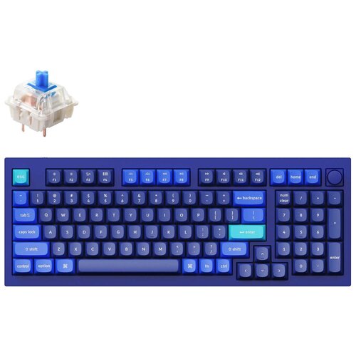 Беспроводная клавиатура Keychron Q5 Gateron Blue, синий, русская игровая клавиатура keychron q5 n1 ru