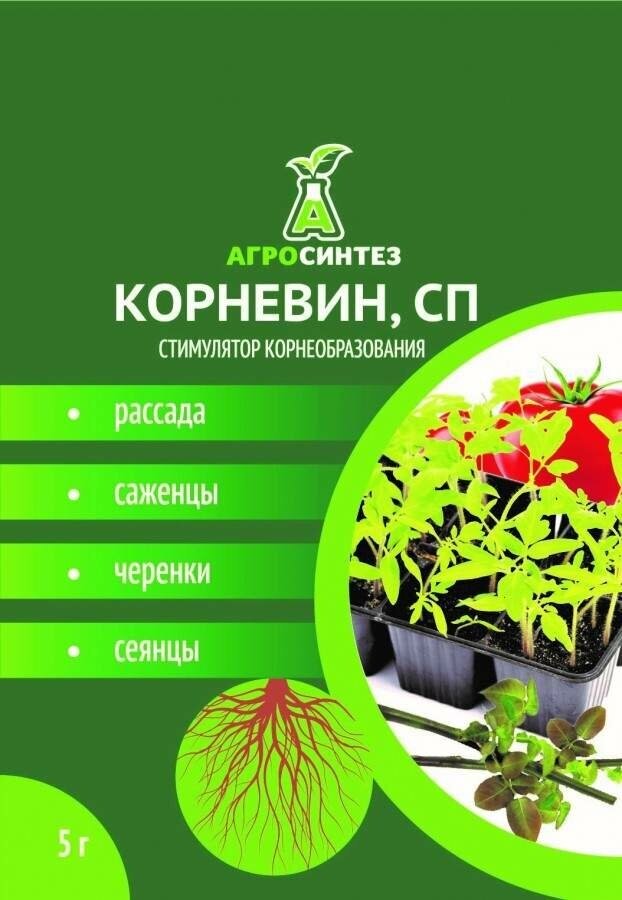 Стимулятор корнеобразования Корневин "Агро Синтез", СП, 5 г - фотография № 1