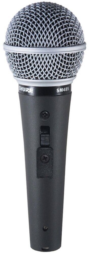 SHURE SM48S-LC Вокальный динамический микрофон кардиоидный, 55-14000 Гц, 1,3 мВ/Па, с выключателем