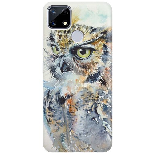 фото Re:pa чехол - накладка artcolor для realme 7i с принтом "красочный филин"
