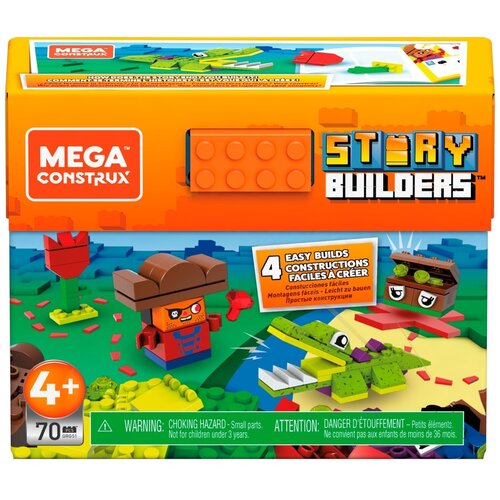 конструктор mega construx building tube gvm57 70 дет Конструктор Mega Construx Story Builders GRG51 Пират и крокодил, 70 дет.