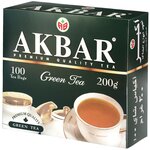 Чай зеленый Akbar Green Tea в пакетиках - изображение