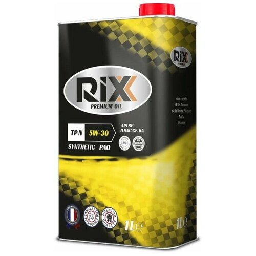 Моторное масло синт RIXX TP N 5W-30 GF-6A PAO+ 1 л (шт.)