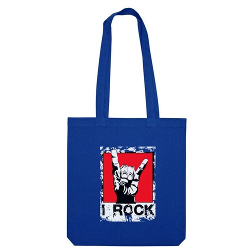 Сумка шоппер Us Basic, синий сумка i rock символ рок культуры красный