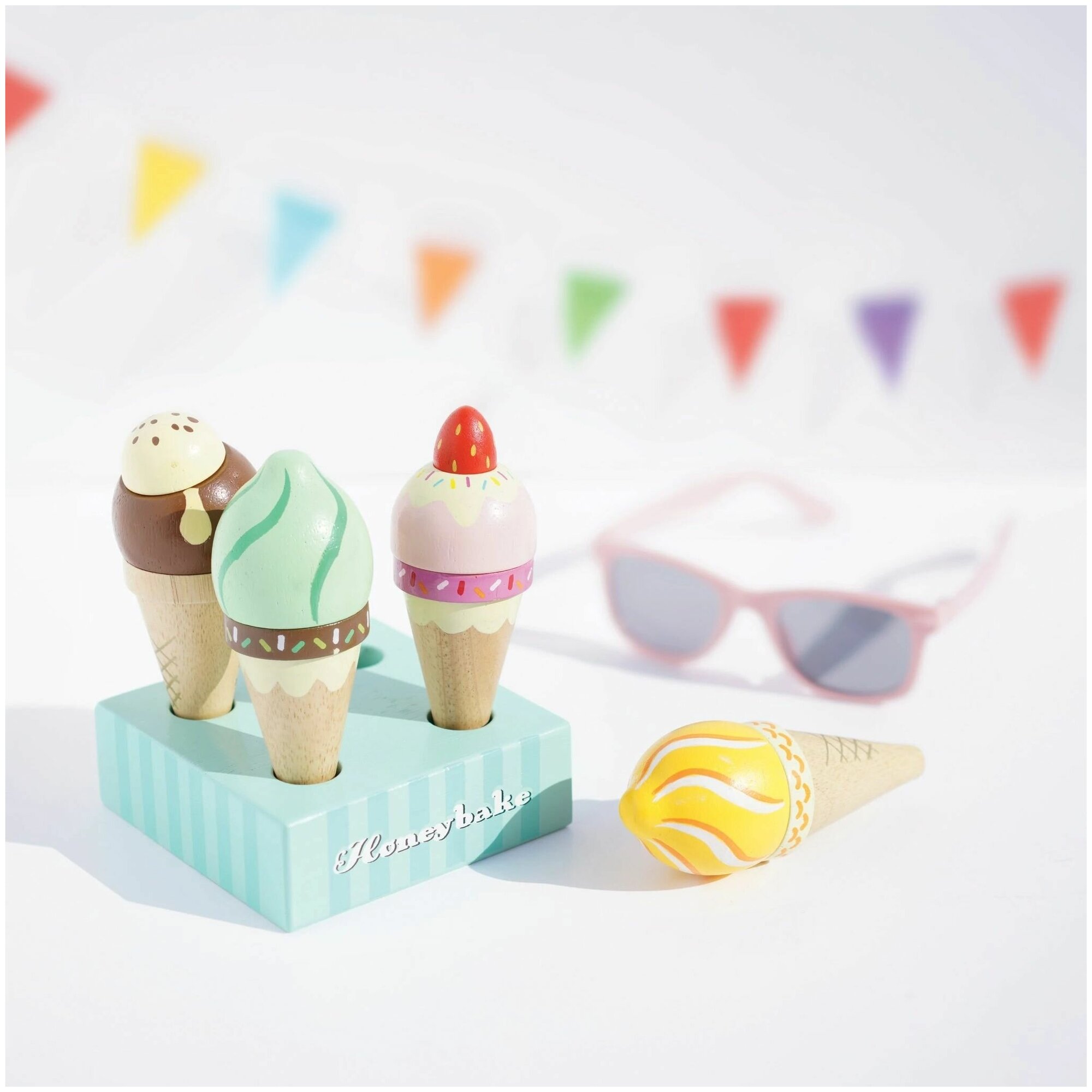 Le Toy Van Игрушечная еда "Фруктовое мороженое в рожке" - фото №6