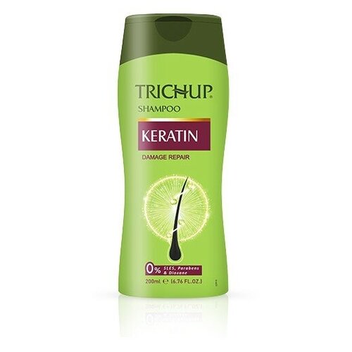 Hair Shampoo Keratin / Шампунь Тричап Кератин / Для упругости и уменьшения ломкости волос, 200 мл