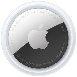 Трекер Apple AirTag модели iPhone и iPod touch с iOS 14.5 или новее; модели iPad с iPadOS 14.5 или новее, 1 шт., белый/серебристый