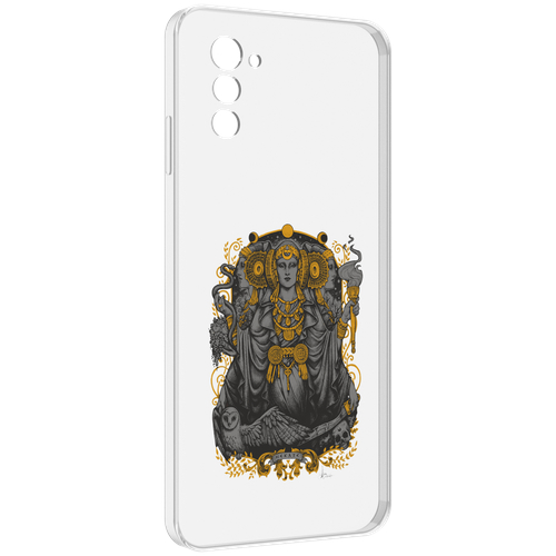 Чехол MyPads божество с золотыми элементами для UleFone Note 12 / Note 12P задняя-панель-накладка-бампер