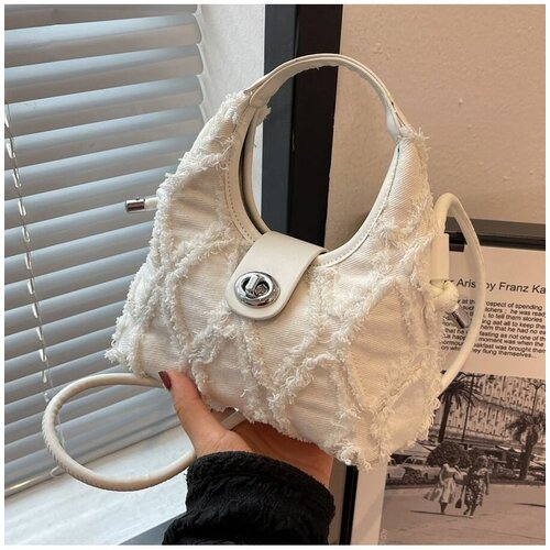 Сумка  кросс-боди  повседневная, белый