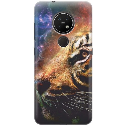 фото Gosso ультратонкий силиконовый чехол-накладка для nokia 6.2 / 7.2 с принтом "космический тигр"