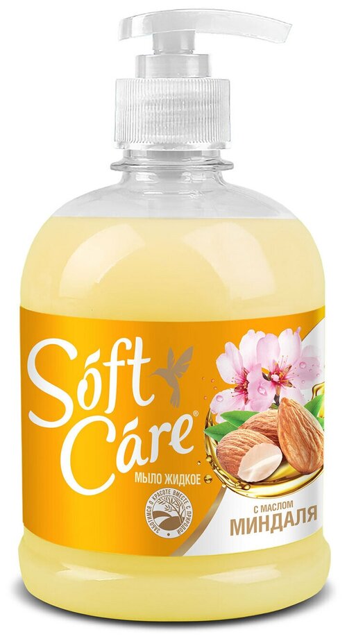 Romax Мыло жидкое Soft Care с маслом миндаля, 500 мл, 500 г