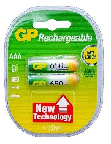 Аккумулятор GP R03 (AAA) Ni-MH 650mAh (2шт.)