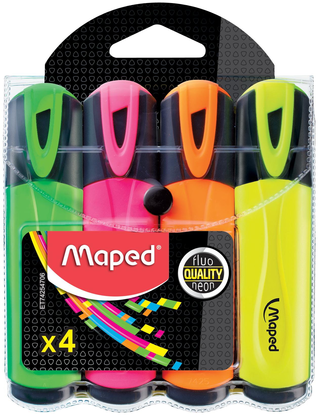 Набор маркеров MAPED FLUO PEP'S 4 цвета