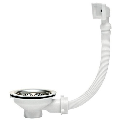 Выпуск для мойки WIRQUIN 90 мм с прямоугольным переливом нержавеющая сталь 2831₽