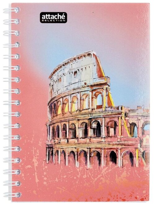 Attache SELECTION Бизнес-тетрадь Travel Italy 1061709, клетка, 80 л., розовый
