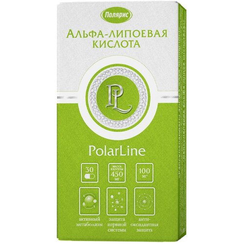 Альфа-липоевая кислота 100 мг PolarLine, бад для похудения, детокса, антиоксидант, 450 мг, 30 капсул