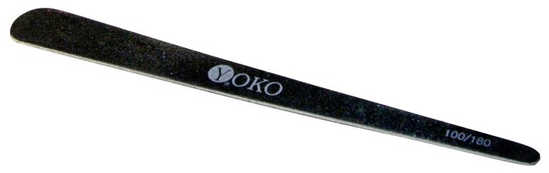 SBF 038 P Пилка на деревянной основе 100/180 грит, Черная YOKO Yoko Y SBF 038 P