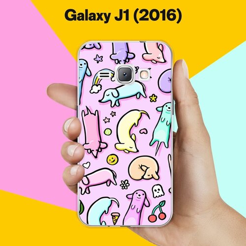 Силиконовый чехол на Samsung Galaxy J1 (2016) Собаки 40 / для Самсунг Галакси Джей 1 (2016) пластиковый чехол пара на велосипедах 1 на samsung galaxy j1 самсунг галакси джей 1