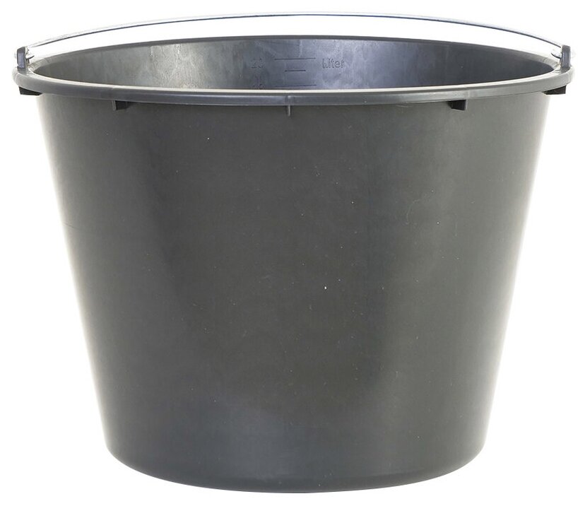 фото Ведро строительное пластиковое круглое ударопрочное и морозостойкое 20 л