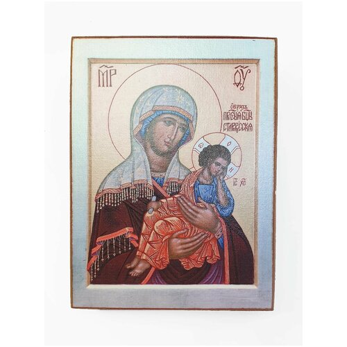 Икона Старорусская Божия Матерь, размер - 60x80 икона молдавская божия матерь размер 60x80