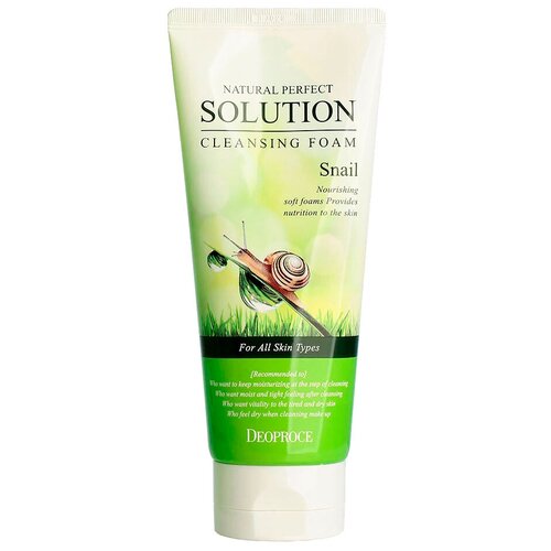 Пенка для умывания улиточная DEOPROCE FOAM NATURAL PERFECT SOLUTION CLEANSING SNAIL 170G.