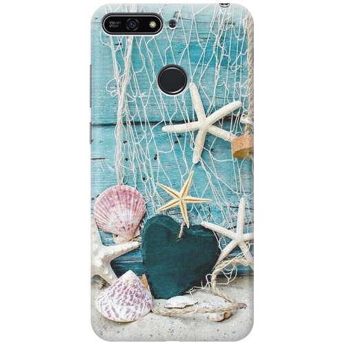 фото Gosso ультратонкий силиконовый чехол-накладка для huawei y6 prime (2018) / honor 7c / honor 7a pro с принтом "морские звезды"