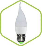 Светодиодная LED лампа свеча на ветру ASD E27 (е27) 7.5W (Вт) матовая 3000K 675lm 160-260V 37x115 4690612004570