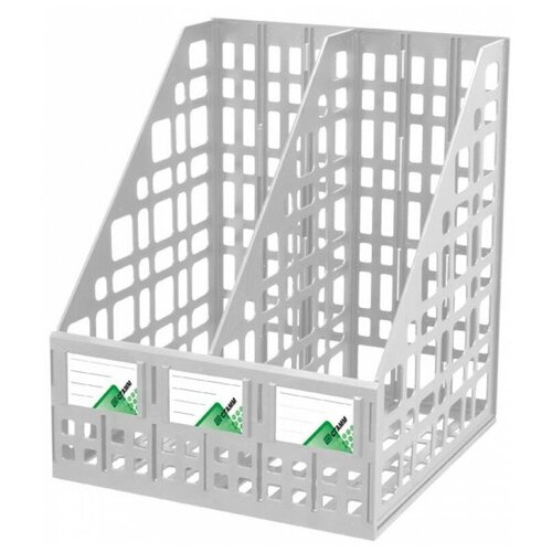 лоток вертикальный для бумаги стамм со41 6 отд серый 1 шт Лоток вертикальный для бумаги СТАММ сборный (2 отд.) серый 1