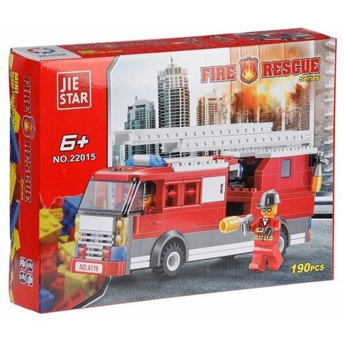 3д конструктор для мальчиков пожарная машина игрушка