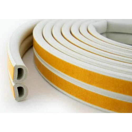 Самоклеящийся уплотнитель для окон и дверей Kim tec, Германия, D-профиль, 9 х 7,5 мм, рулон 100 метров