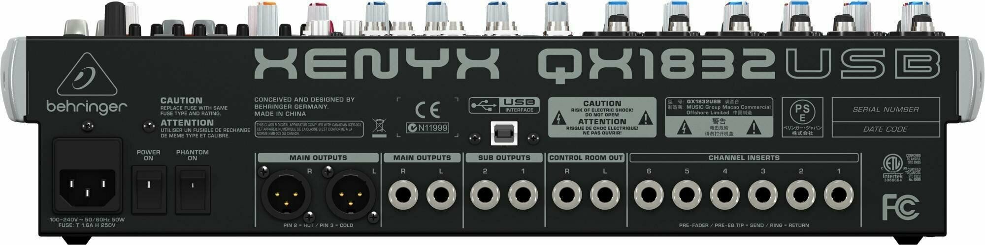 Behringer Xenyx QX1832USB микшерный пульт