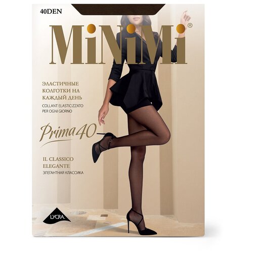 фото Колготки minimi prima 40, 40 den, с шортиками, размер 2, коричневый