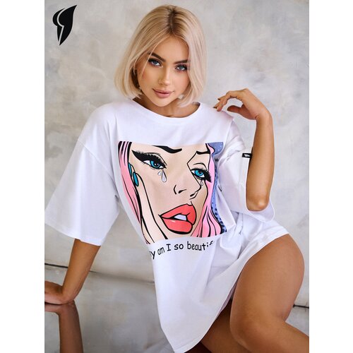 фото Футболка bona fide, размер , onesize, розовый, белый