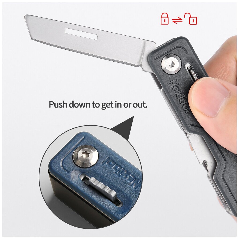 Мультитул Xiaomi NexTool Multifunction Knife Khaki (NE20100) - фото №7