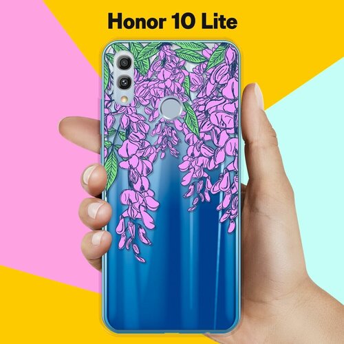 силиконовый чехол розовые цветы на honor 10 lite Силиконовый чехол Цветы фиолетовые на Honor 10 Lite