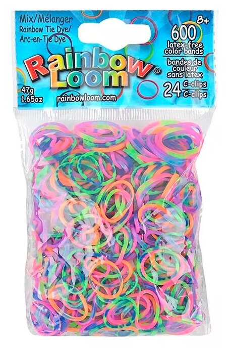 Rainbow loom Резинки для плетения Ассорти Tie-Dye 600 шт.