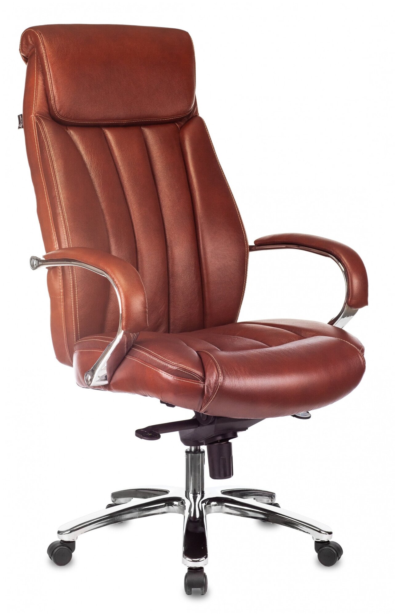 Кресло руководителя Бюрократ T-9922SL, обивка: кожа, цвет: светло-коричневый