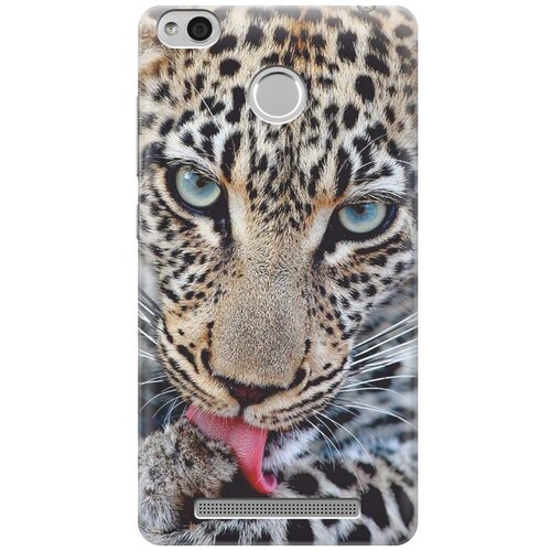 фото Cиликоновый чехол на xiaomi redmi 3 pro / сяоми редми 3 про с принтом "леопард" gosso