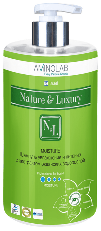 Nature & Luxury шампунь Moisture увлажнение и питание c экстрактом океанских водорослей, 730 мл