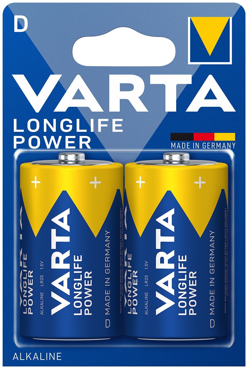 Батарейка VARTA LongLife POWER LR 20 D BL2