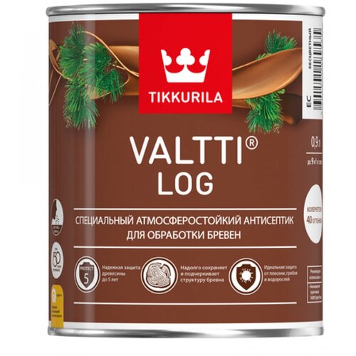 Атмосферостойкий специальный антисептик для бревен Tikkurila VALTTI LOG