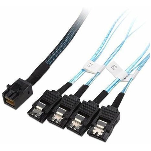 кабель lsi logic cable sff 8643 4 sata minisas hd to 4 sata 1m Кабель MiniSas HD SFF-8643 → 4 SATA, 1 м