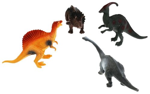 Фигурки Играем вместе пластизоль, Динозавры, 4 шт, в пакете (B1084625-R)